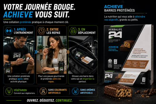 Barres protéinées Achieve H24 6 barres de 60g chacune