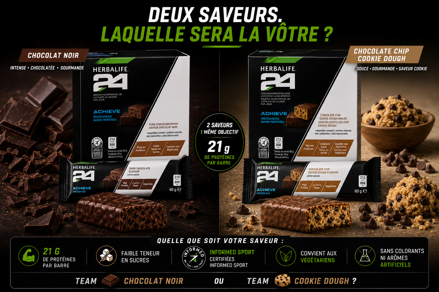 Barres protéinées Achieve H24 6 barres de 60g chacune