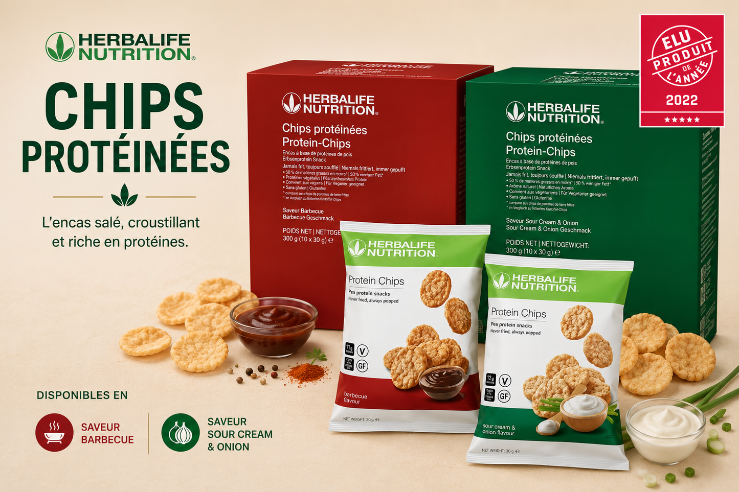 Chips Protéinées 10 sachets de 30g
