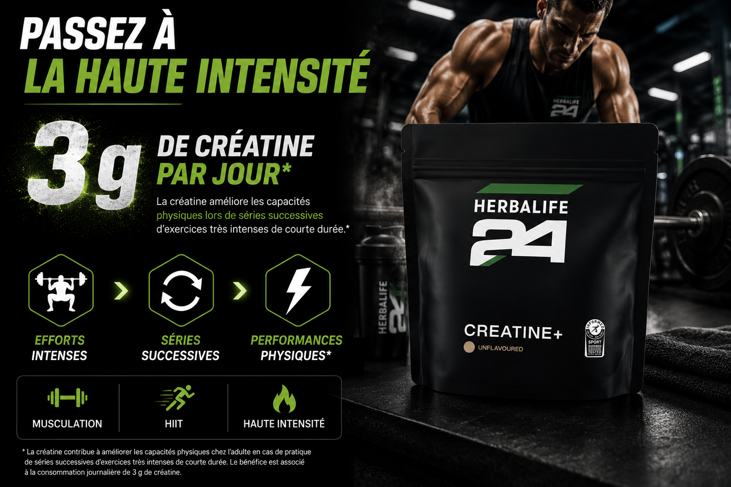 Créatine+ Herbalife24 Saveur Neutre 228 g