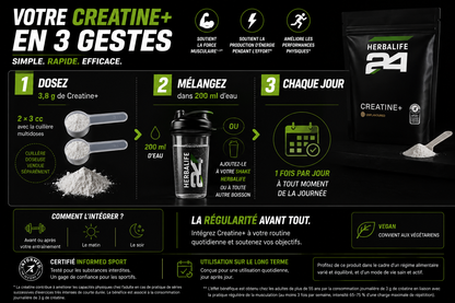 Créatine+ Herbalife24 Saveur Neutre 228 g