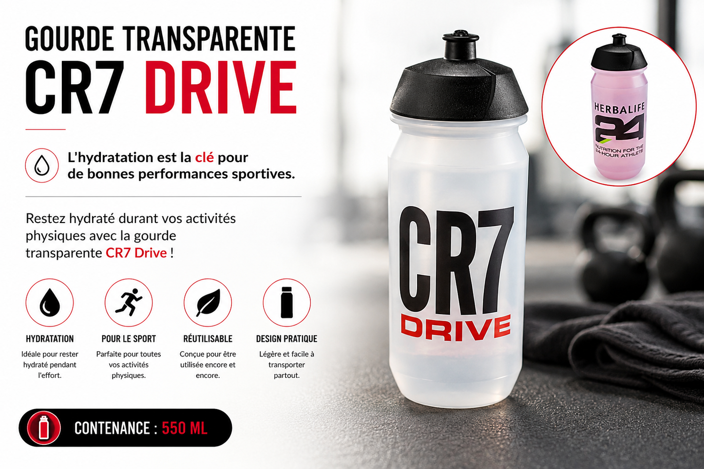 Gourde sport CR7 Drive 550 ml