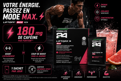 LiftOff® Max H24 Pamplemousse 10 sachets de 4.2g