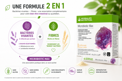 Microbiotic Max Vanille 20 sachets de 2g