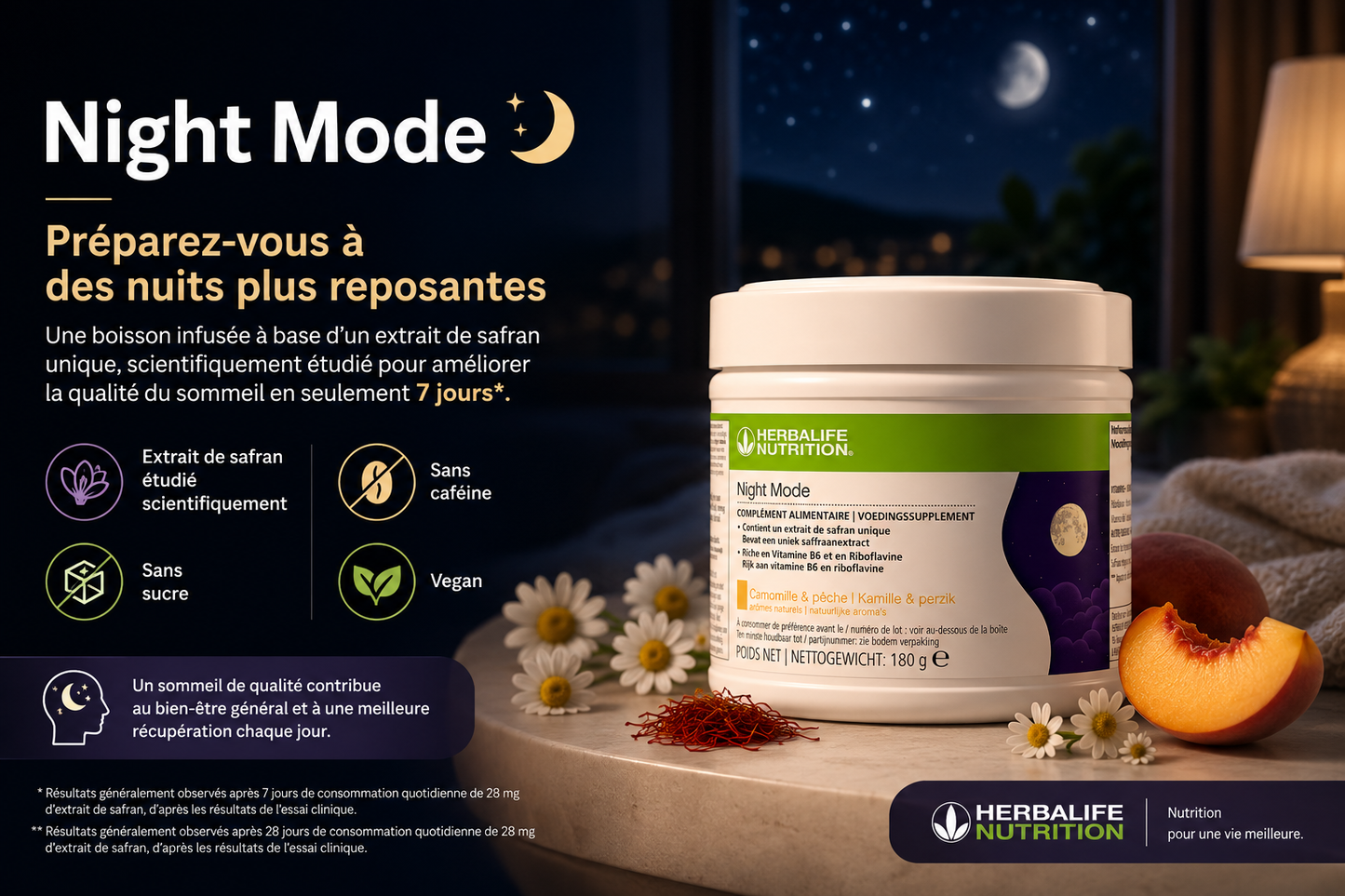 Night Mode saveur Camomille & Pêche 180 g