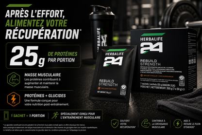 Rebuild Strength Herbalife24® sachets Saveur Chocolat 350 g (7 x 50 g)