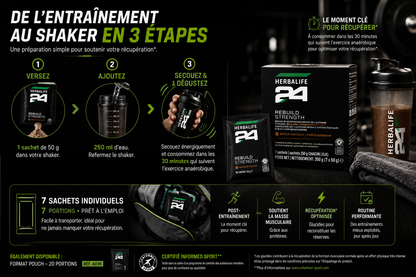Rebuild Strength Herbalife24® sachets Saveur Chocolat 350 g (7 x 50 g)
