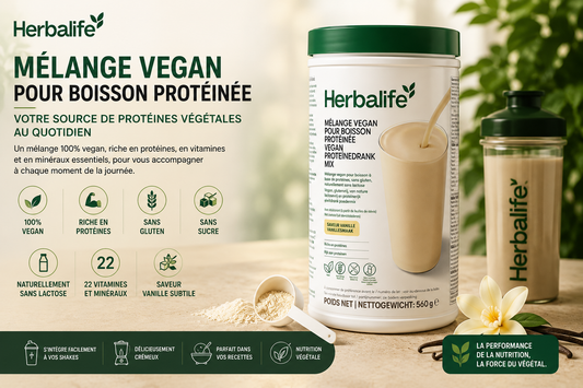 Mélange Vegan pour Boisson Protéinée Vanille 560g