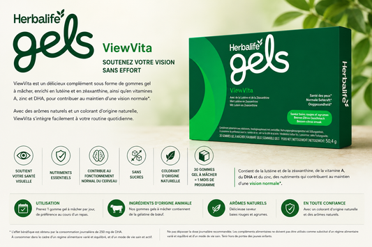 Herbalife Gels ViewVita Saveur Baies rouges et agrumes 30 gommes gel à mâcher